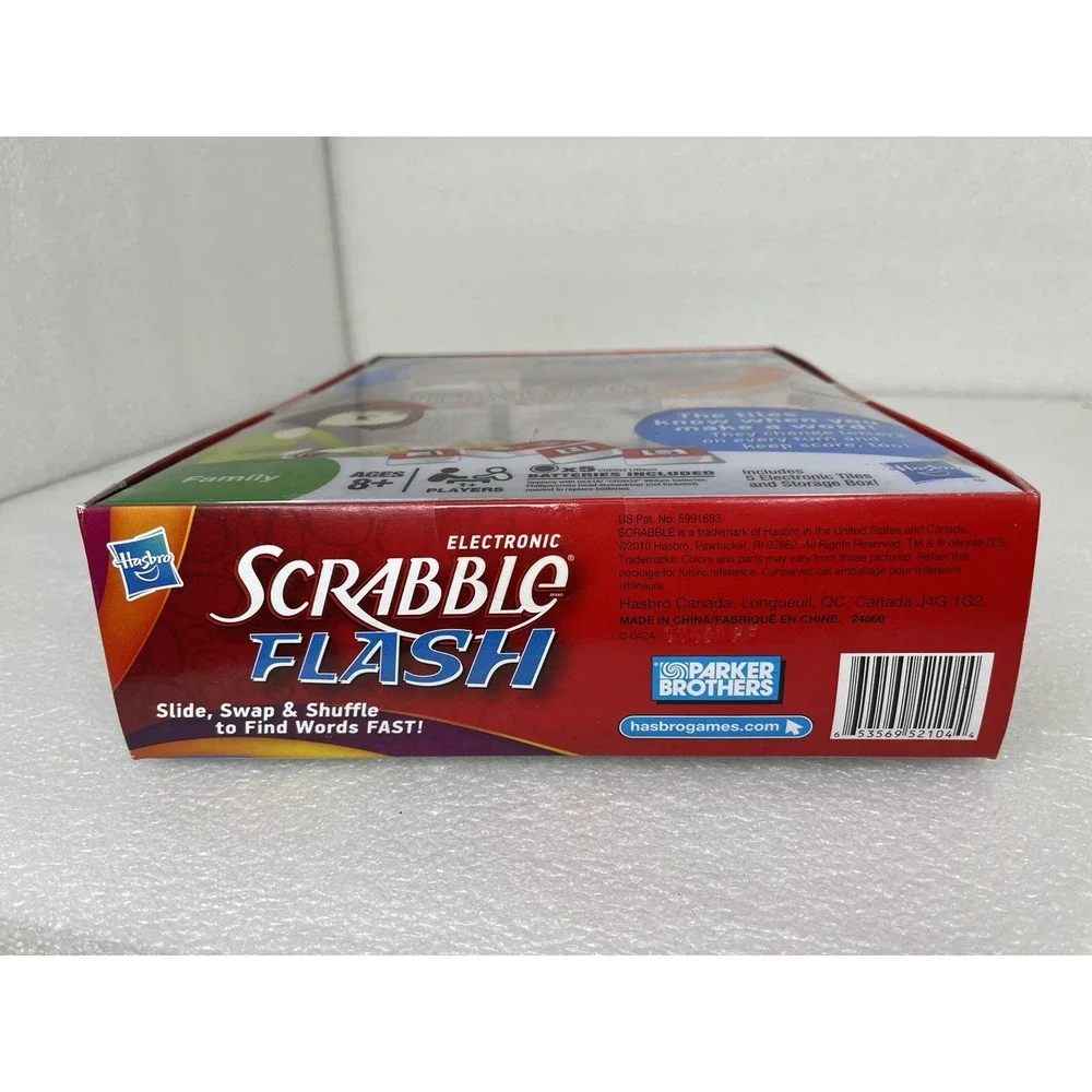 Scrabble Flash Electronic Game New Sealed 2010 Hasbro Parker Brothers Word NIB